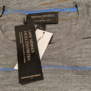 Banana Republic Men's Gray Blue Sweater NWT Small